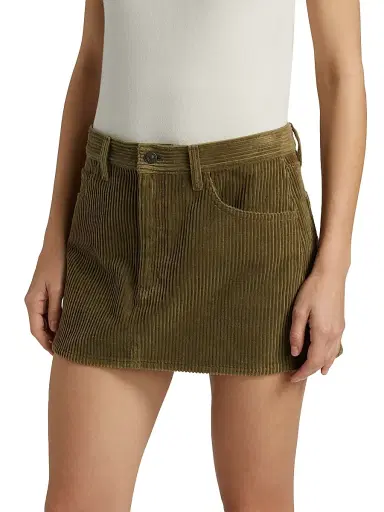 Frame Women's Corduroy Cotton A-Line Miniskirt | Thumbnail 4 Frame Women's Corduroy Cotton A-Line Miniskirt | Thumbnail 4