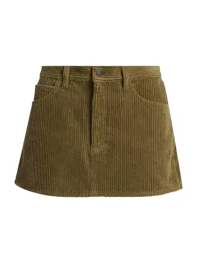 Frame Women's Corduroy Cotton A-Line Miniskirt | Thumbnail 1 Frame Women's Corduroy Cotton A-Line Miniskirt | Thumbnail 1