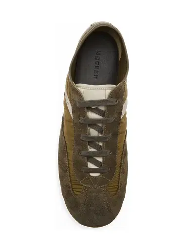 Alexander McQueen Men's Boxe Suede & Nylon Low-Top Sneakers - Green Olive - Size 13 | Thumbnail 4 Alexander McQueen Men's Boxe Suede & Nylon Low-Top Sneakers - Green Olive - Size 13 | Thumbnail 4