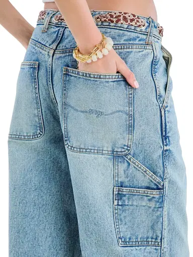 SEROYA Women's Bond Sash Belt Baggy Jeans - Coastline | Thumbnail 8 SEROYA Women's Bond Sash Belt Baggy Jeans - Coastline | Thumbnail 8
