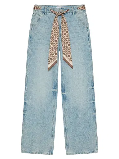 SEROYA Women's Bond Sash Belt Baggy Jeans - Coastline | Thumbnail 1 SEROYA Women's Bond Sash Belt Baggy Jeans - Coastline | Thumbnail 1