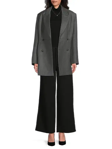 Rue Sophie Women's Paley Double-Breasted Wool-Blend Blazer - Charcoal | Thumbnail 2 Rue Sophie Women's Paley Double-Breasted Wool-Blend Blazer - Charcoal | Thumbnail 2