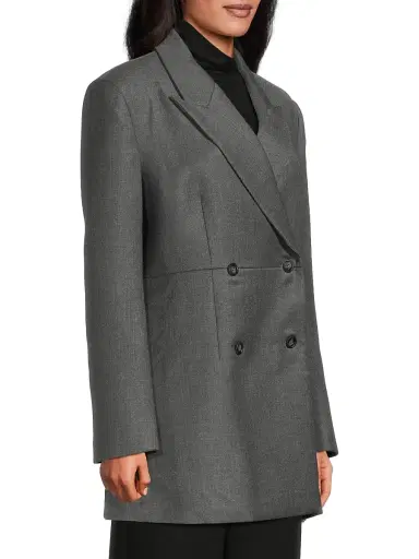 Rue Sophie Women's Paley Double-Breasted Wool-Blend Blazer - Charcoal | Thumbnail 4 Rue Sophie Women's Paley Double-Breasted Wool-Blend Blazer - Charcoal | Thumbnail 4