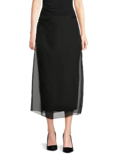 Rue Sophie Women's Viv Organza Midi-Skirt - Black | Thumbnail 3 Rue Sophie Women's Viv Organza Midi-Skirt - Black | Thumbnail 3