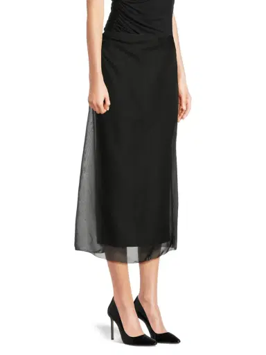 Rue Sophie Women's Viv Organza Midi-Skirt - Black | Thumbnail 4 Rue Sophie Women's Viv Organza Midi-Skirt - Black | Thumbnail 4