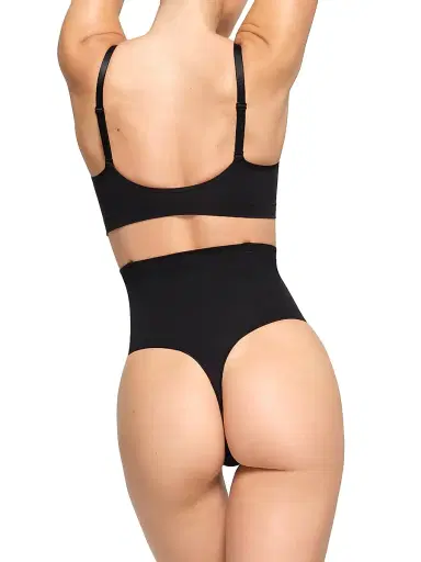 Skims Women's Core Control Thong - Onyx | Thumbnail 5 Skims Women's Core Control Thong - Onyx | Thumbnail 5
