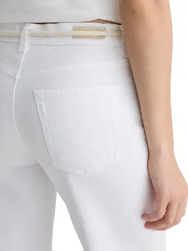 AG Jeans Women's Saige Wide-Leg Crop Jeans - White | Thumbnail 7 AG Jeans Women's Saige Wide-Leg Crop Jeans - White | Thumbnail 7
