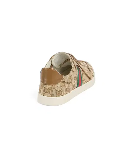 Gucci Women's Stretch Monogram Canvas Low-Top Sneakers - Sand Cashew | Thumbnail 3 Gucci Women's Stretch Monogram Canvas Low-Top Sneakers - Sand Cashew | Thumbnail 3