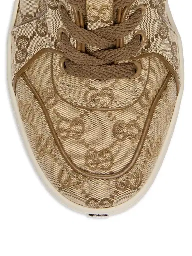 Gucci Women's Stretch Monogram Canvas Low-Top Sneakers - Sand Cashew | Thumbnail 5 Gucci Women's Stretch Monogram Canvas Low-Top Sneakers - Sand Cashew | Thumbnail 5