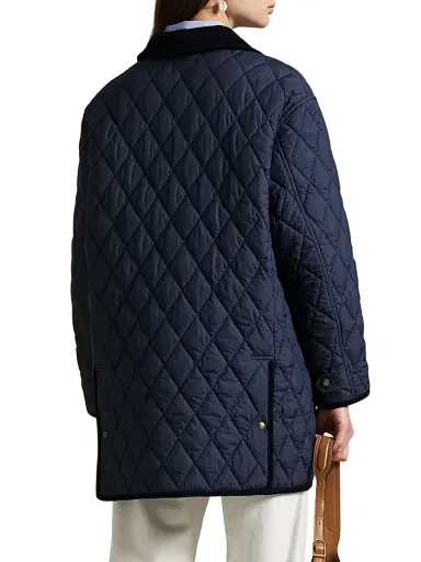 Polo Ralph Lauren Women's Oversized Quilted Barn Jacket - Navy | Thumbnail 6 Polo Ralph Lauren Women's Oversized Quilted Barn Jacket - Navy | Thumbnail 6