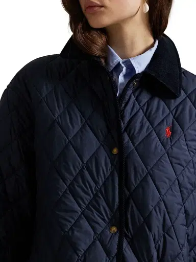Polo Ralph Lauren Women's Oversized Quilted Barn Jacket - Navy | Thumbnail 8 Polo Ralph Lauren Women's Oversized Quilted Barn Jacket - Navy | Thumbnail 8