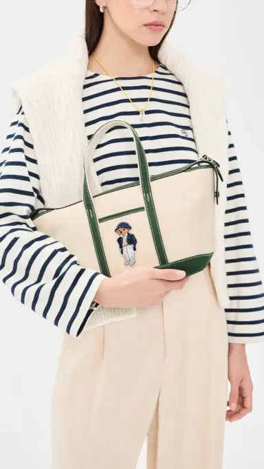 Polo Ralph Lauren Spring Bear Mini Shopper Tote | Thumbnail 3 Polo Ralph Lauren Spring Bear Mini Shopper Tote | Thumbnail 3