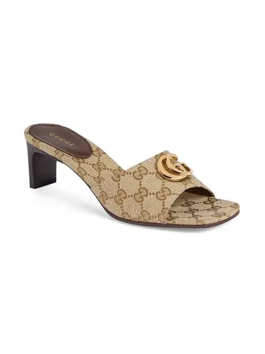 Gucci Women's Marmont 55MM Monogram Canvas Sandals - Vintage Sand - Size 12 | Thumbnail 2 Gucci Women's Marmont 55MM Monogram Canvas Sandals - Vintage Sand - Size 12 | Thumbnail 2