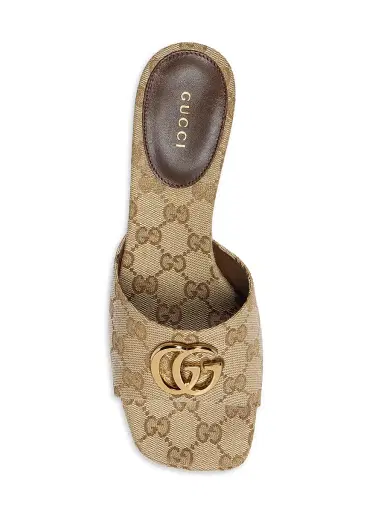 Gucci Women's Marmont 55MM Monogram Canvas Sandals - Vintage Sand - Size 12 | Thumbnail 4 Gucci Women's Marmont 55MM Monogram Canvas Sandals - Vintage Sand - Size 12 | Thumbnail 4