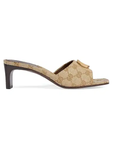 Gucci Women's Marmont 55MM Monogram Canvas Sandals - Vintage Sand - Size 12 | Thumbnail 1 Gucci Women's Marmont 55MM Monogram Canvas Sandals - Vintage Sand - Size 12 | Thumbnail 1