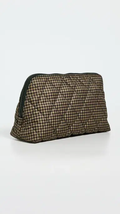 Loeffler Randall Frances Cosmetic Pouch Brown/Black Check One Size | Thumbnail 3 Loeffler Randall Frances Cosmetic Pouch Brown/Black Check One Size | Thumbnail 3