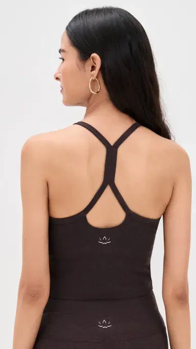 Beyond Yoga pacedye lim Racerback Cropped Tank Dark Chocolate Heather | Thumbnail 3 Beyond Yoga pacedye lim Racerback Cropped Tank Dark Chocolate Heather | Thumbnail 3