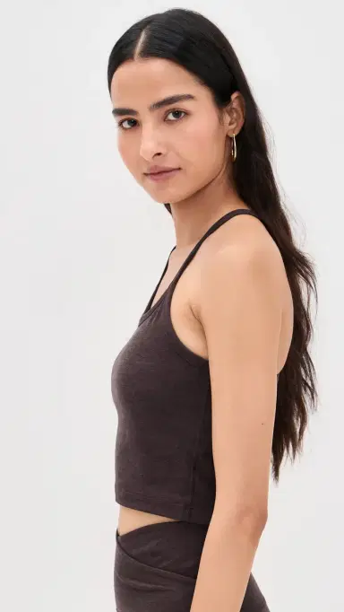 Beyond Yoga pacedye lim Racerback Cropped Tank Dark Chocolate Heather | Thumbnail 4 Beyond Yoga pacedye lim Racerback Cropped Tank Dark Chocolate Heather | Thumbnail 4