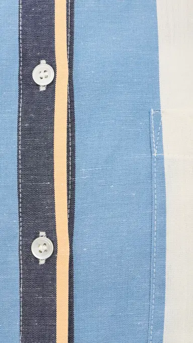 Joe's Jeans The Boyfriend Button Down Shirt Azure Variegated tripe | Thumbnail 6 Joe's Jeans The Boyfriend Button Down Shirt Azure Variegated tripe | Thumbnail 6