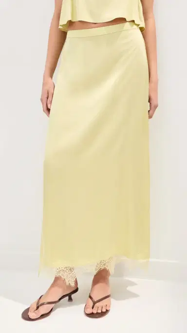 LE BOP Marion atin Skirt Honeydew | Thumbnail 2 LE BOP Marion atin Skirt Honeydew | Thumbnail 2