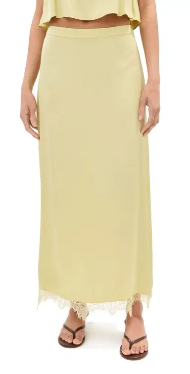 LE BOP Marion atin Skirt Honeydew | Thumbnail 1 LE BOP Marion atin Skirt Honeydew | Thumbnail 1