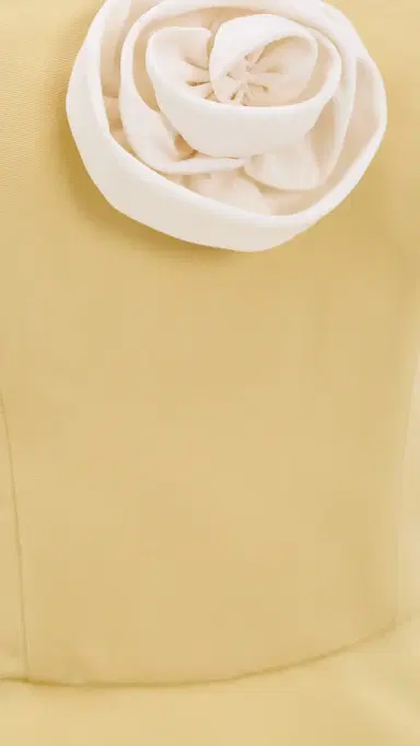 Damaris Bailey Delicias Strapless Top Butter Yellow with White Rose | Thumbnail 6 Damaris Bailey Delicias Strapless Top Butter Yellow with White Rose | Thumbnail 6