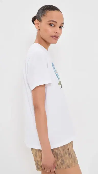 GANNI Basic Cotton Jersey trawberry Print Tee Bright White | Thumbnail 4 GANNI Basic Cotton Jersey trawberry Print Tee Bright White | Thumbnail 4