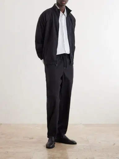 James Perse Straight-Leg Linen-Blend Canvas Drawstring Trousers | Thumbnail 2 James Perse Straight-Leg Linen-Blend Canvas Drawstring Trousers | Thumbnail 2