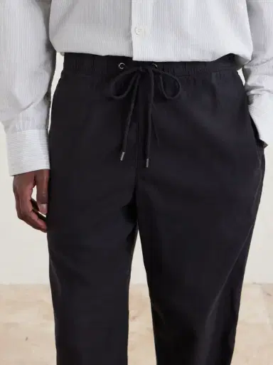 James Perse Straight-Leg Linen-Blend Canvas Drawstring Trousers | Thumbnail 5 James Perse Straight-Leg Linen-Blend Canvas Drawstring Trousers | Thumbnail 5