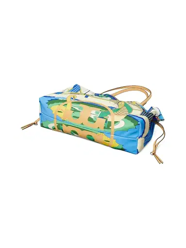 Tory Burch Women's Ella Printed Drawstring Tote Bag - Pool Blue | Thumbnail 5 Tory Burch Women's Ella Printed Drawstring Tote Bag - Pool Blue | Thumbnail 5