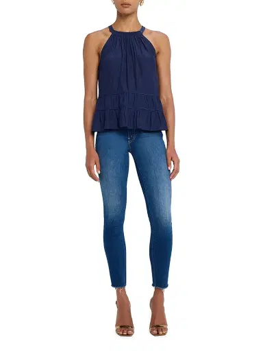 Ramy Brook Women's Dana Smocked Tank - Navy - Size Large | Thumbnail 2 Ramy Brook Women's Dana Smocked Tank - Navy - Size Large | Thumbnail 2