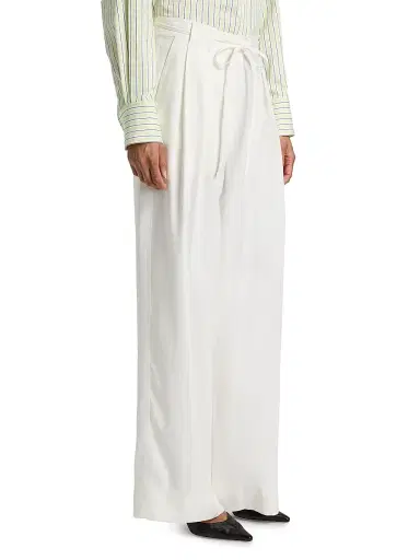 DEREK LAM 10 CROSBY Women's Archer Twill Wide-Leg Self-Belt Pants | Thumbnail 4 DEREK LAM 10 CROSBY Women's Archer Twill Wide-Leg Self-Belt Pants | Thumbnail 4