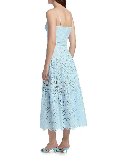 Generation Love Women's Zuria Cotton Eyelet Maxi Dress - Opal | Thumbnail 5 Generation Love Women's Zuria Cotton Eyelet Maxi Dress - Opal | Thumbnail 5