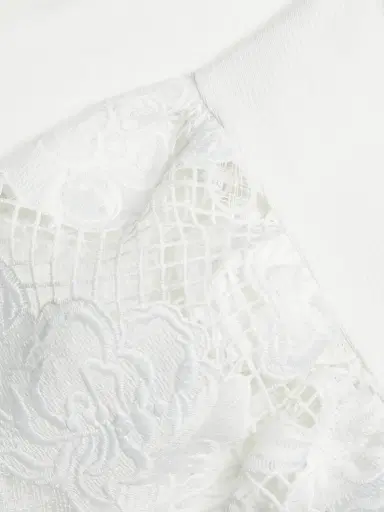 Generation Love Women's Kika Jersey Lace Sweetheart T-Shirt - White | Thumbnail 7 Generation Love Women's Kika Jersey Lace Sweetheart T-Shirt - White | Thumbnail 7