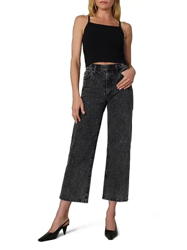 Joe's Jeans Women's The Blake Rhinestone High-Rise Crop Jeans | Thumbnail 2 Joe's Jeans Women's The Blake Rhinestone High-Rise Crop Jeans | Thumbnail 2