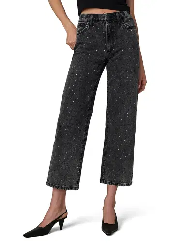Joe's Jeans Women's The Blake Rhinestone High-Rise Crop Jeans | Thumbnail 3 Joe's Jeans Women's The Blake Rhinestone High-Rise Crop Jeans | Thumbnail 3