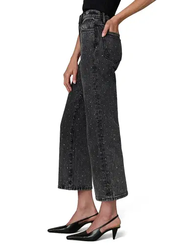 Joe's Jeans Women's The Blake Rhinestone High-Rise Crop Jeans | Thumbnail 4 Joe's Jeans Women's The Blake Rhinestone High-Rise Crop Jeans | Thumbnail 4