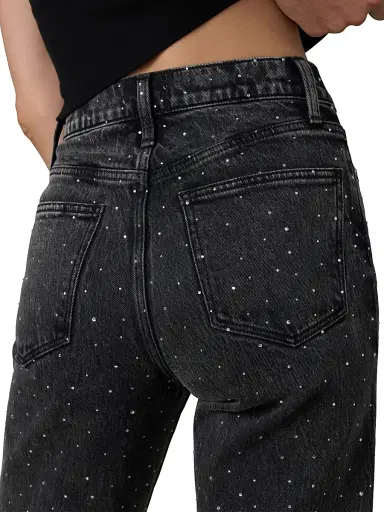 Joe's Jeans Women's The Blake Rhinestone High-Rise Crop Jeans | Thumbnail 7 Joe's Jeans Women's The Blake Rhinestone High-Rise Crop Jeans | Thumbnail 7
