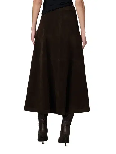 Joe's Jeans Women's The Tavi Vegan Suede Midi-Skirt - Dark Chocolate | Thumbnail 5 Joe's Jeans Women's The Tavi Vegan Suede Midi-Skirt - Dark Chocolate | Thumbnail 5