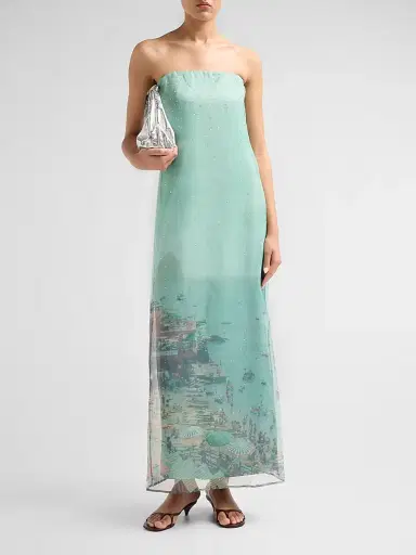 Staud Women's Amara Scenic Organza Dress - Endless Summer | Thumbnail 2 Staud Women's Amara Scenic Organza Dress - Endless Summer | Thumbnail 2