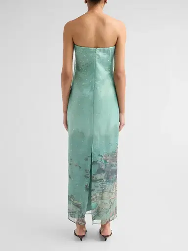 Staud Women's Amara Scenic Organza Dress - Endless Summer | Thumbnail 3 Staud Women's Amara Scenic Organza Dress - Endless Summer | Thumbnail 3