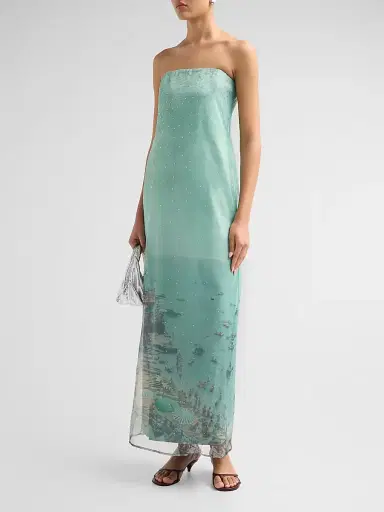Staud Women's Amara Scenic Organza Dress - Endless Summer | Thumbnail 4 Staud Women's Amara Scenic Organza Dress - Endless Summer | Thumbnail 4