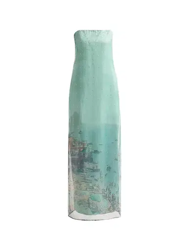 Staud Women's Amara Scenic Organza Dress - Endless Summer | Thumbnail 1 Staud Women's Amara Scenic Organza Dress - Endless Summer | Thumbnail 1