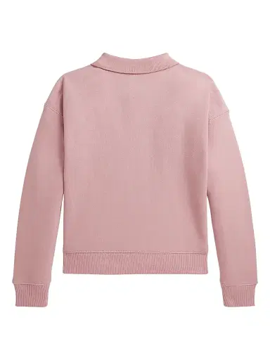 Polo Ralph Lauren Little Girl's & Girl's Embroidered Logo Polo Sweatshirt - Adirondack Rose - Size 7 | Thumbnail 2 Polo Ralph Lauren Little Girl's & Girl's Embroidered Logo Polo Sweatshirt - Adirondack Rose - Size 7 | Thumbnail 2