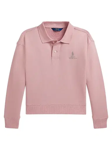 Polo Ralph Lauren Little Girl's & Girl's Embroidered Logo Polo Sweatshirt - Adirondack Rose - Size 7 | Thumbnail 1 Polo Ralph Lauren Little Girl's & Girl's Embroidered Logo Polo Sweatshirt - Adirondack Rose - Size 7 | Thumbnail 1
