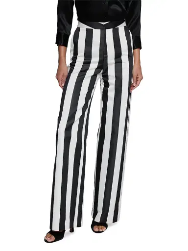 L'Agence Women's Livvy Striped Straight-Leg Trousers | Thumbnail 3 L'Agence Women's Livvy Striped Straight-Leg Trousers | Thumbnail 3