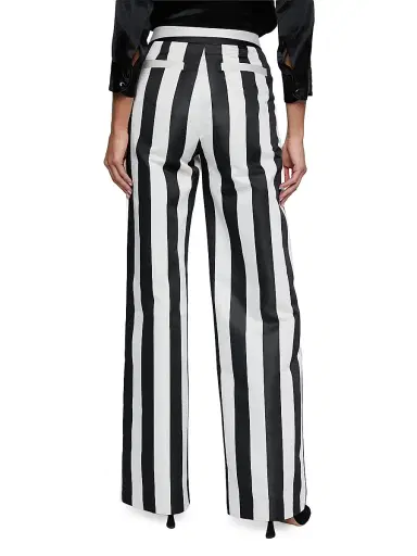 L'Agence Women's Livvy Striped Straight-Leg Trousers | Thumbnail 5 L'Agence Women's Livvy Striped Straight-Leg Trousers | Thumbnail 5