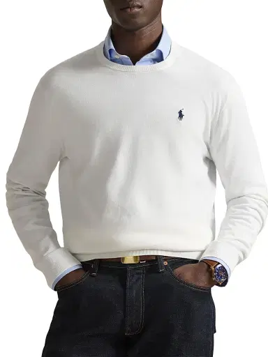 Polo Ralph Lauren Men's Embroidered Logo Cotton Crewneck Sweater | Thumbnail 3 Polo Ralph Lauren Men's Embroidered Logo Cotton Crewneck Sweater | Thumbnail 3