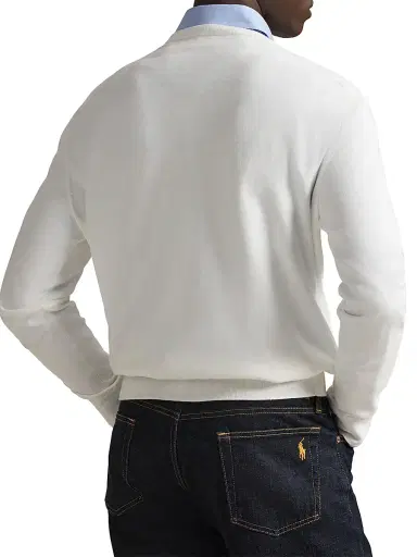 Polo Ralph Lauren Men's Embroidered Logo Cotton Crewneck Sweater | Thumbnail 4 Polo Ralph Lauren Men's Embroidered Logo Cotton Crewneck Sweater | Thumbnail 4