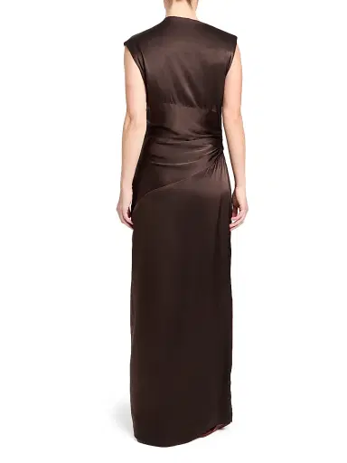 TWP Women's On The Side Stretch-Silk Maxi Dress - Delicioso - Size 10 | Thumbnail 4 TWP Women's On The Side Stretch-Silk Maxi Dress - Delicioso - Size 10 | Thumbnail 4